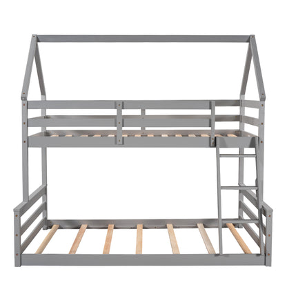 Full Bunk Bed Gray