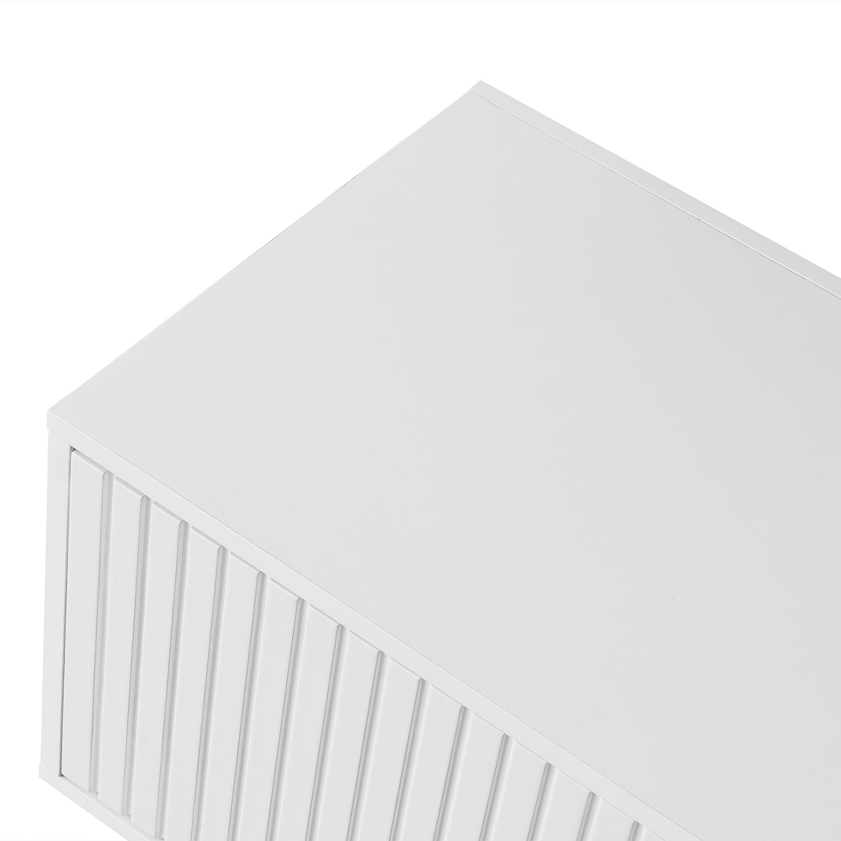Modern White Shoe Storage Bench with Hidden Upholstered Seat