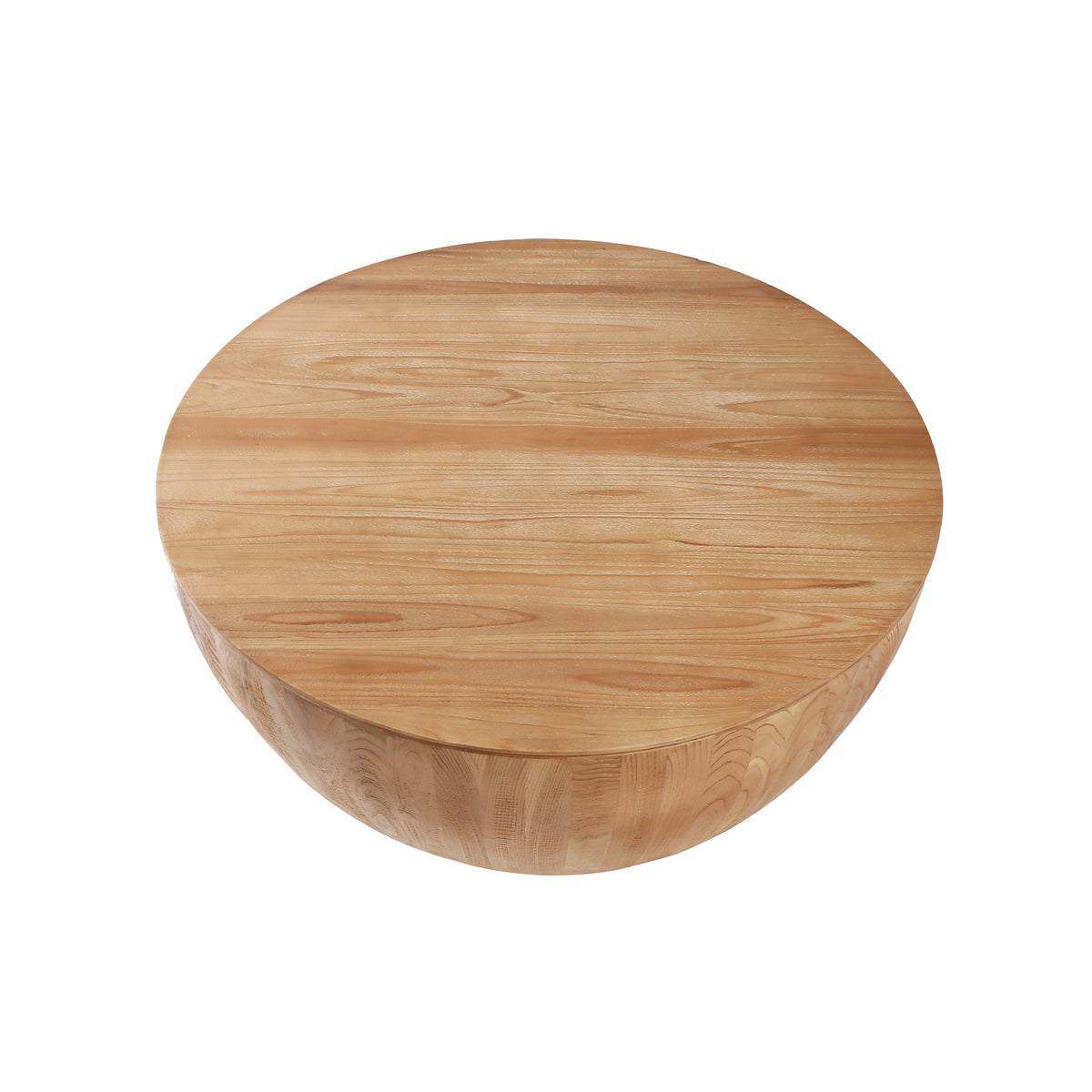 Wooden Coffee Table Vintage Bucket Style Natural