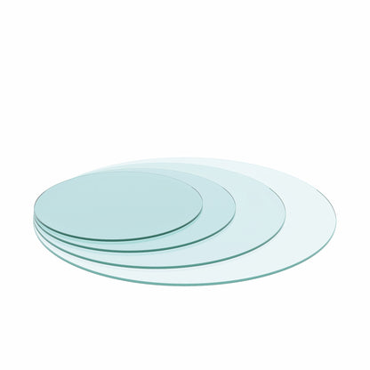 Round Tempered Glass Coffee Table – Chrome Edge