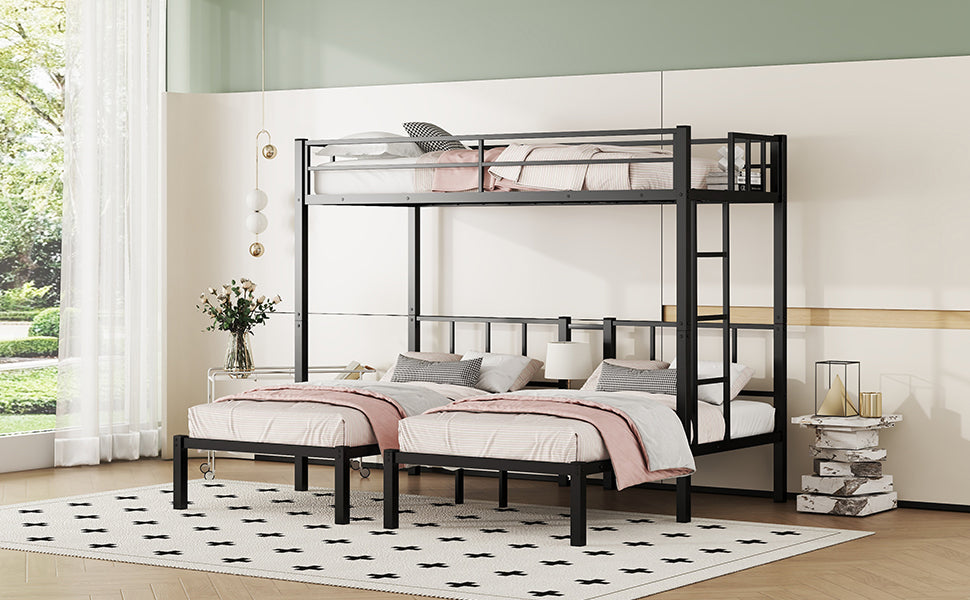 Triple Bunk Bed Black