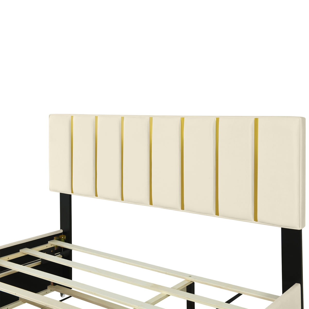 Queen Upholstered Bed Beige