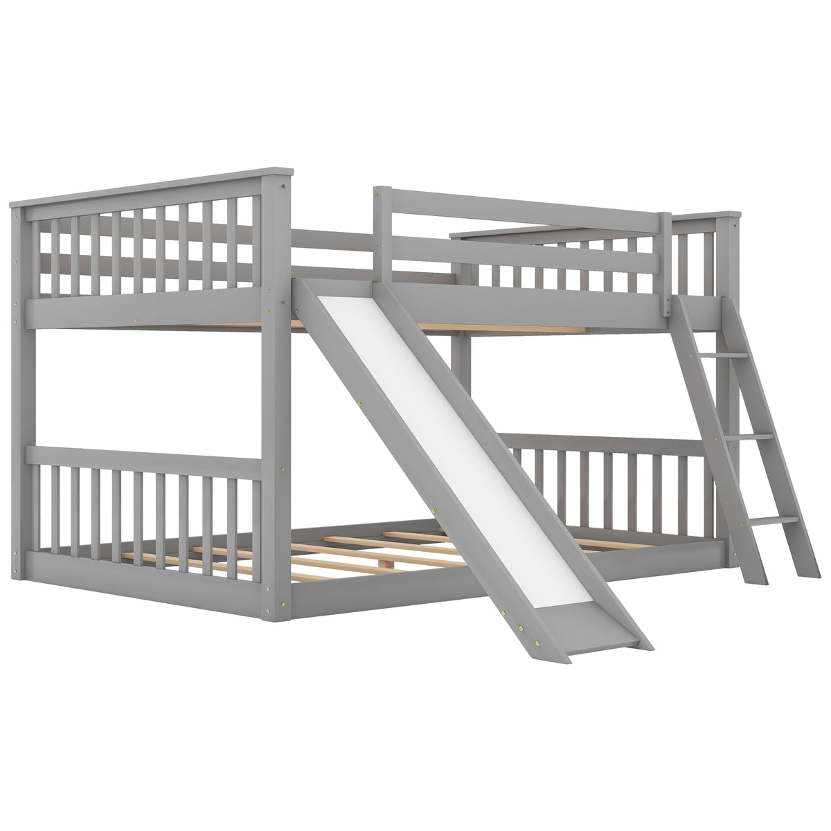 Full Bunk Bed Gray