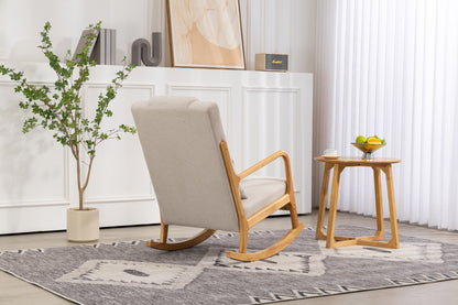 Upholstered Rocking Chair Beige