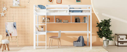 Twin Loft Bed White