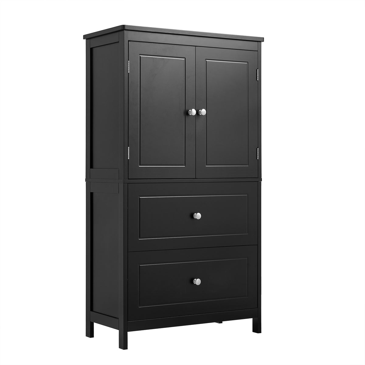 Black Bathroom Storage Cabinet with Drawers