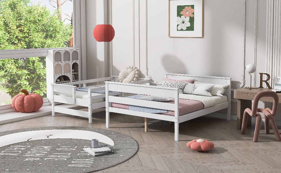 Twin over Full Bunk Bed White