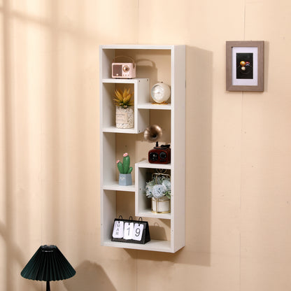 Freestanding Wooden Bookcase with 5 Cubes