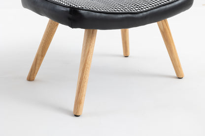 Wooden Step Ottoman with Cushion Black