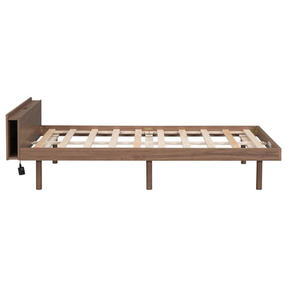 Modern Twin Platform Bed with USB Ports