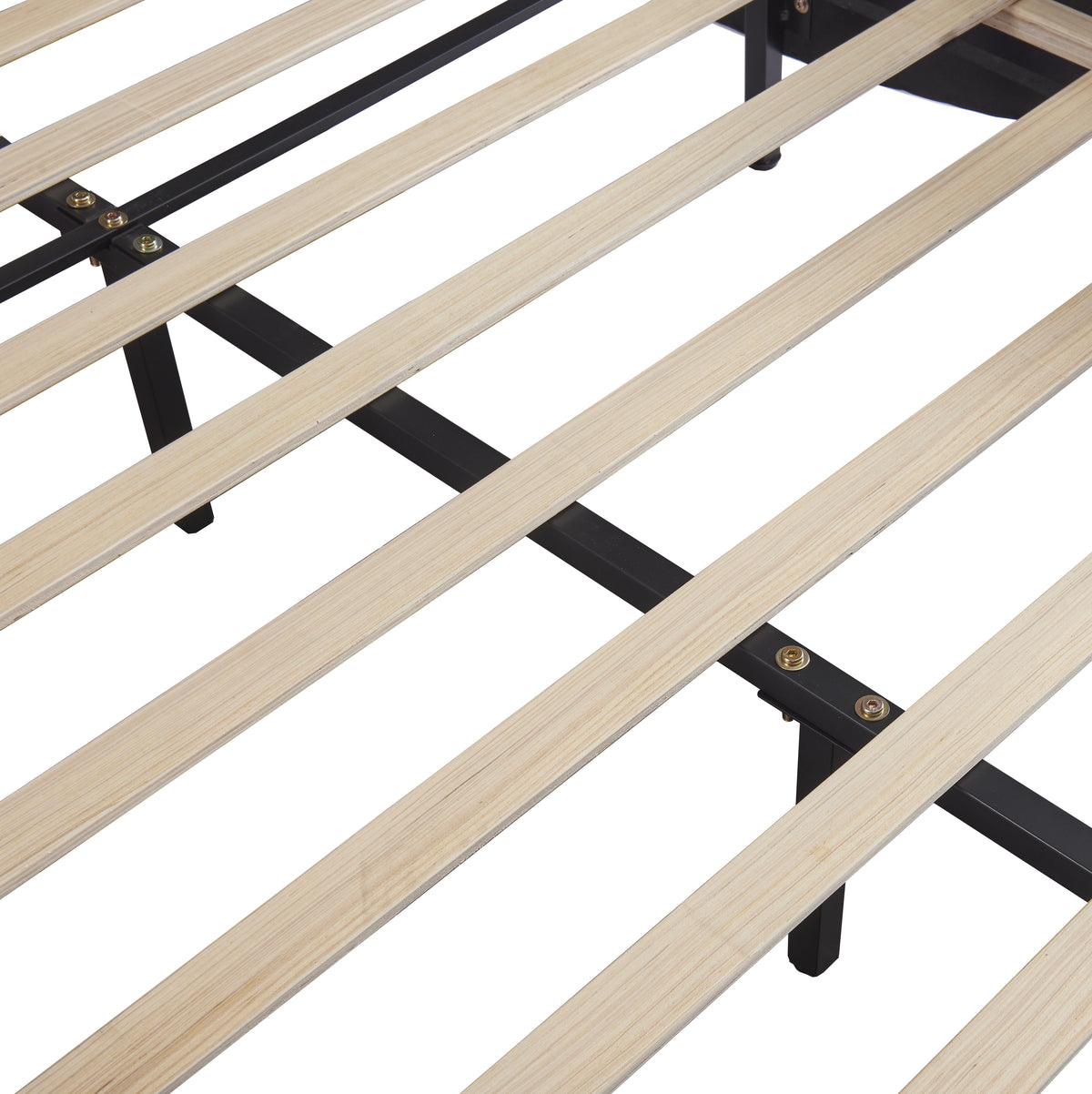 Full Upholstered Platform Bed with LED Lights