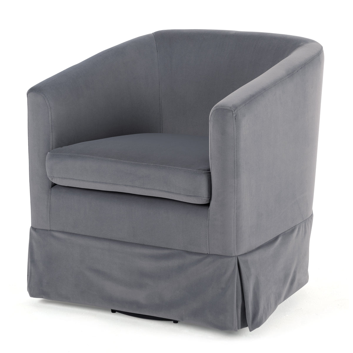 Wide Swivel Lounge Chair – Gray