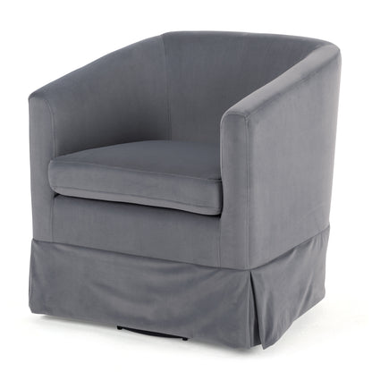 Wide Swivel Lounge Chair – Gray