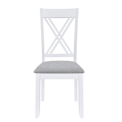 Rustic 5-Piece Dining Set with X-Back Chairs