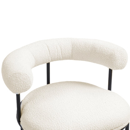 Boucle Dining Chairs Set of 2 Beige