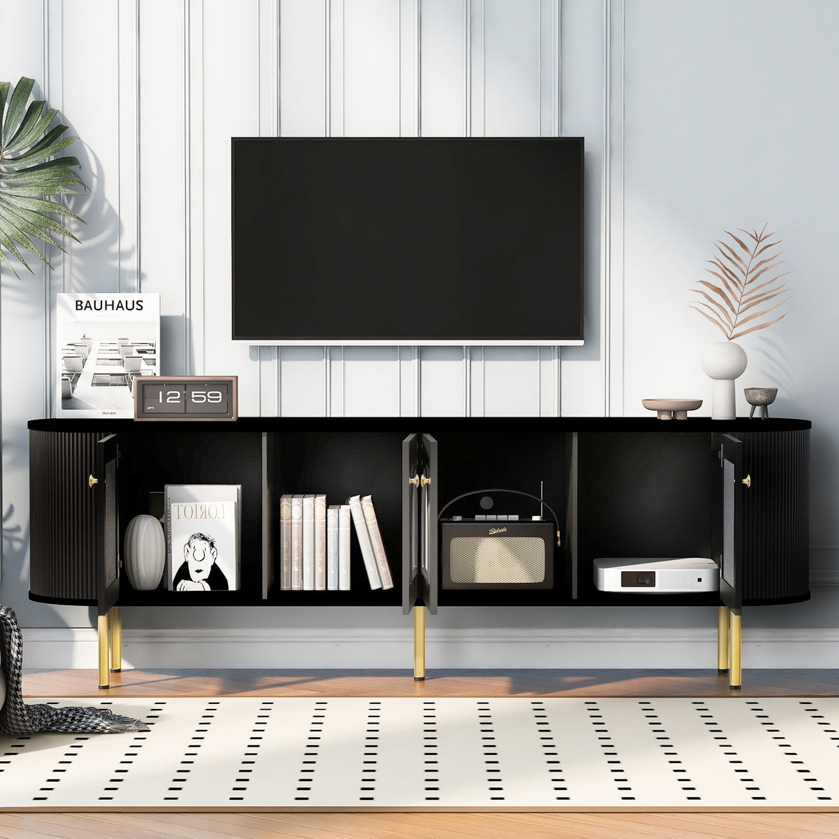 Modern TV Stand Black