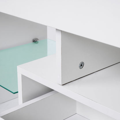 TV Stand with Storage and Drawers Gray