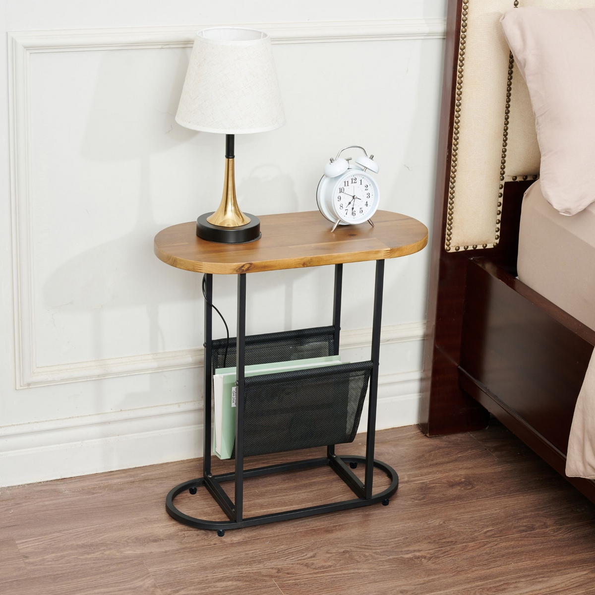 Acacia Wood Side Table Set (2 pcs)