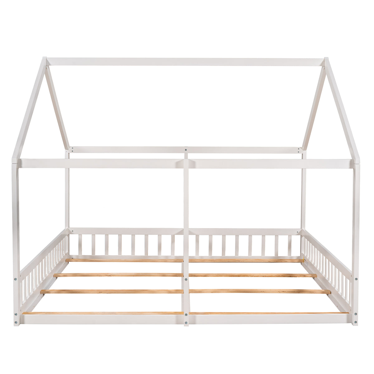 Twin House Platform Bed White