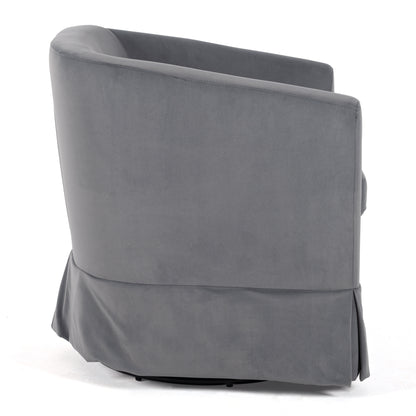 Wide Swivel Lounge Chair – Gray