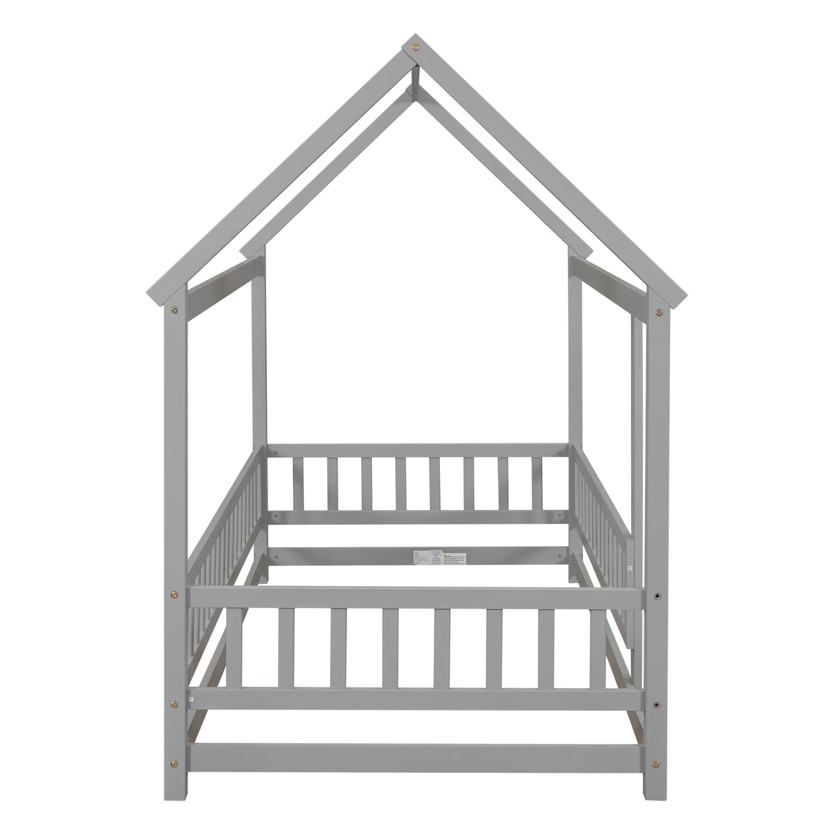 Twin Floor Bed Grey