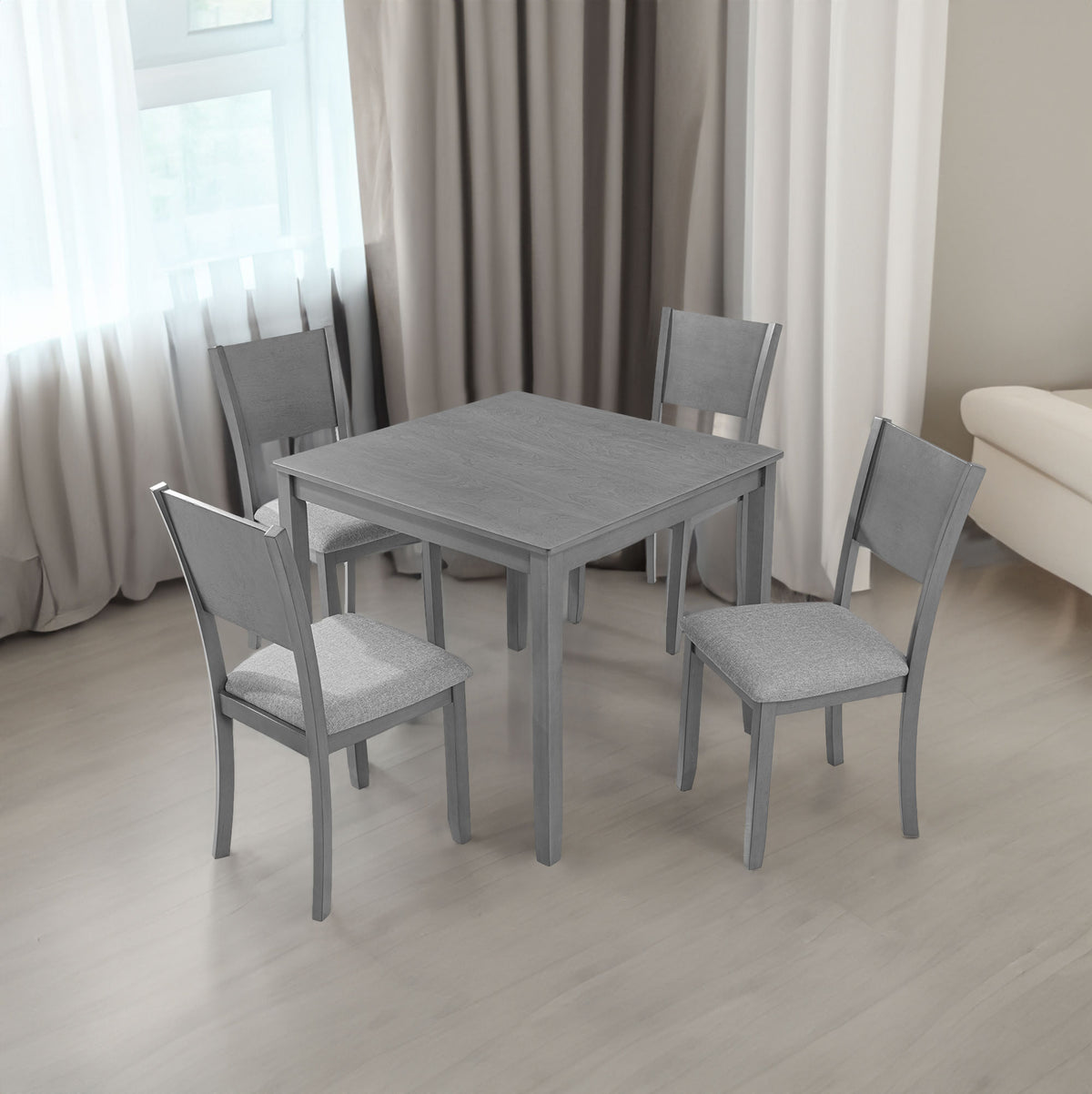 5-Piece Dining Set Gray