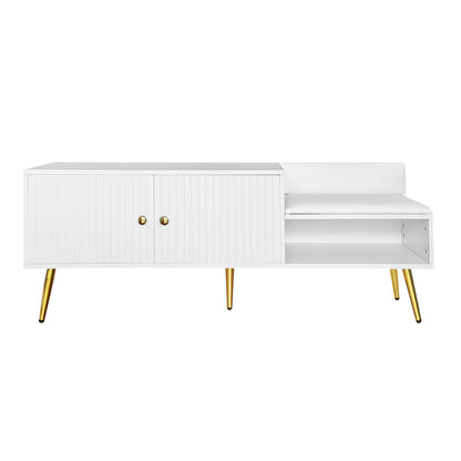 Modern White Shoe Storage Bench with Hidden Upholstered Seat