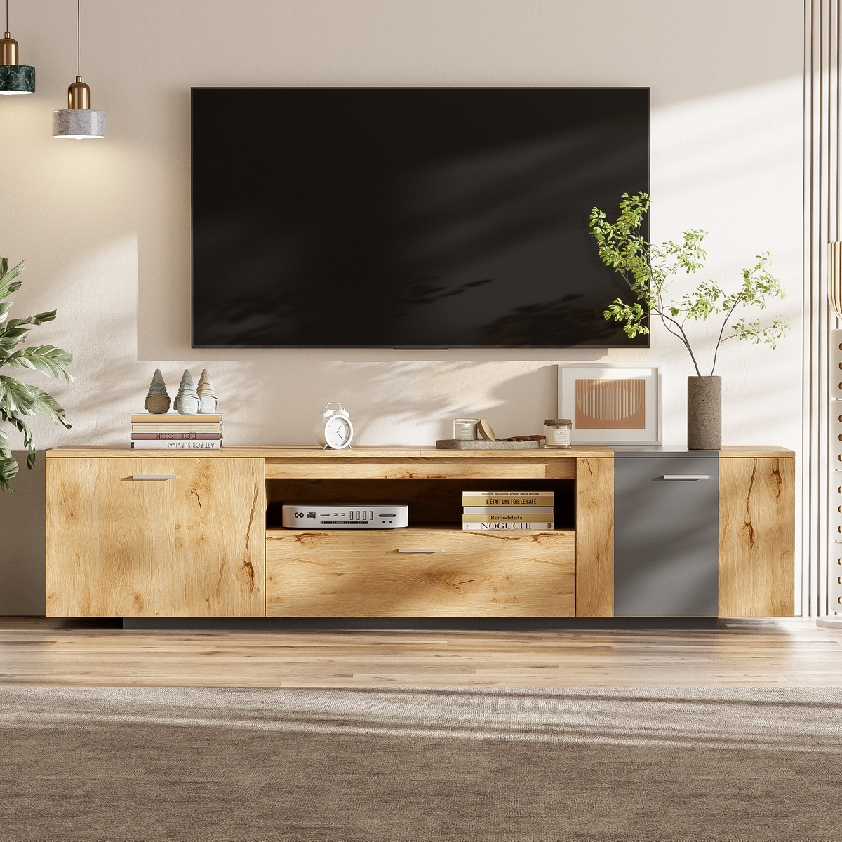 70" Modern TV Stand with Drawers