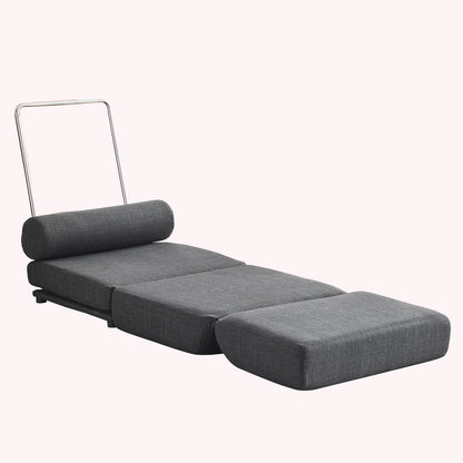 Single Sofa Bed Foldable Gray