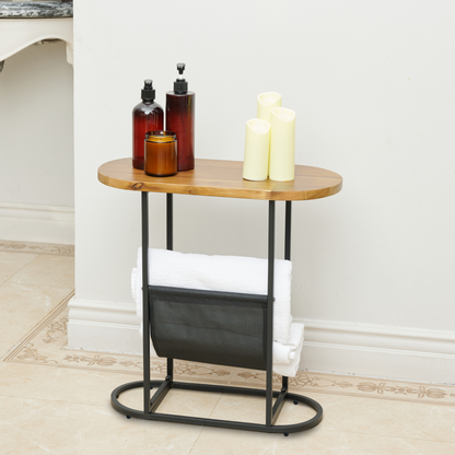 Acacia Wood Side Table Set (2 pcs)