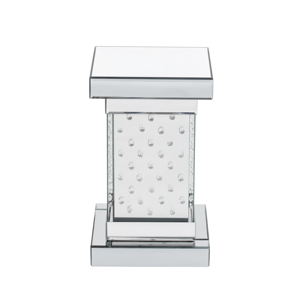 Crystal LED Side Table White