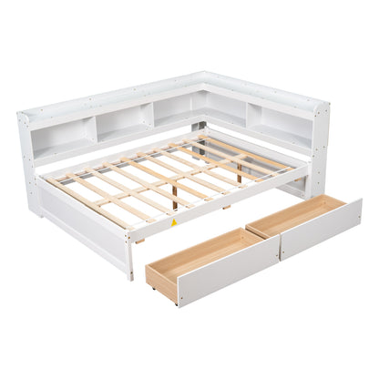 Full Storage Bed White