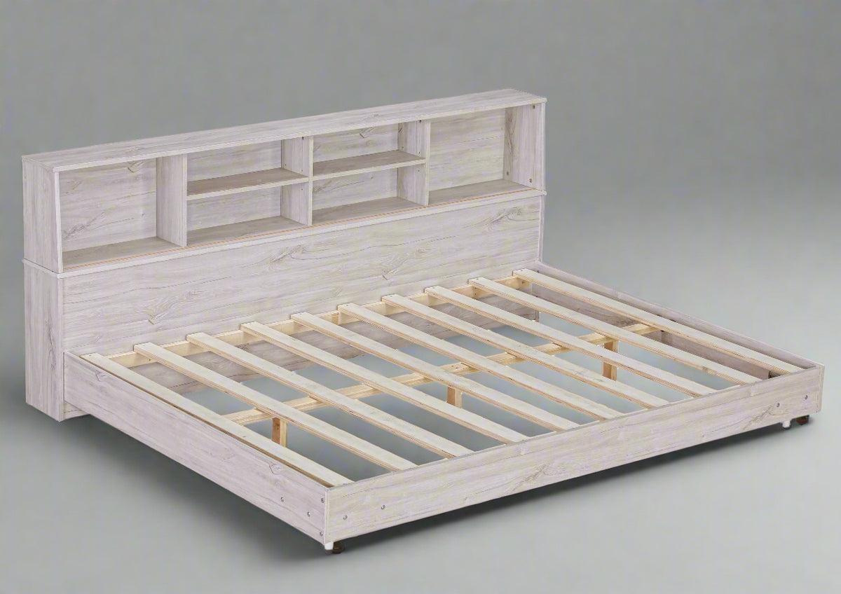 Full Daybed Frame with Bookcases Oak