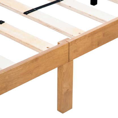 Queen Wood Platform Bed – Strong Support Slats