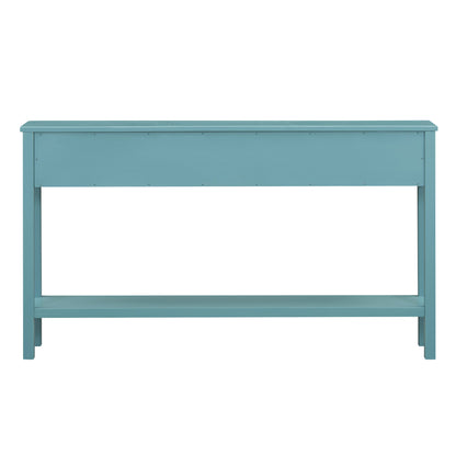 Rustic Turquoise Entryway Console Table – 60”