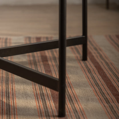 Thread Pattern Round Coffee Table Bronze