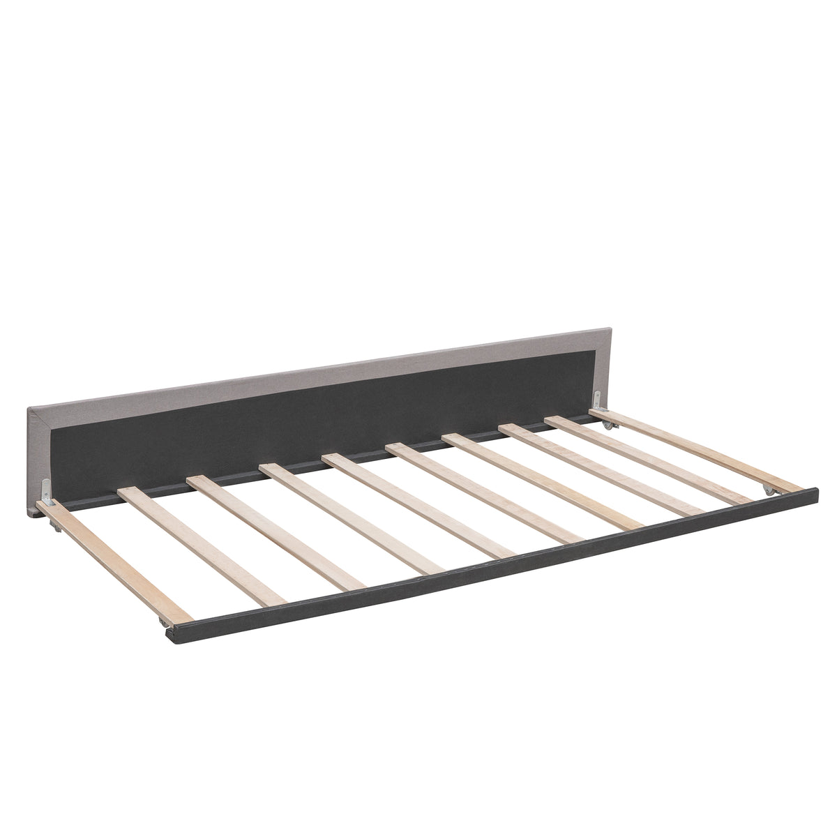 Upholstered Platform Bed Queen Light Gray