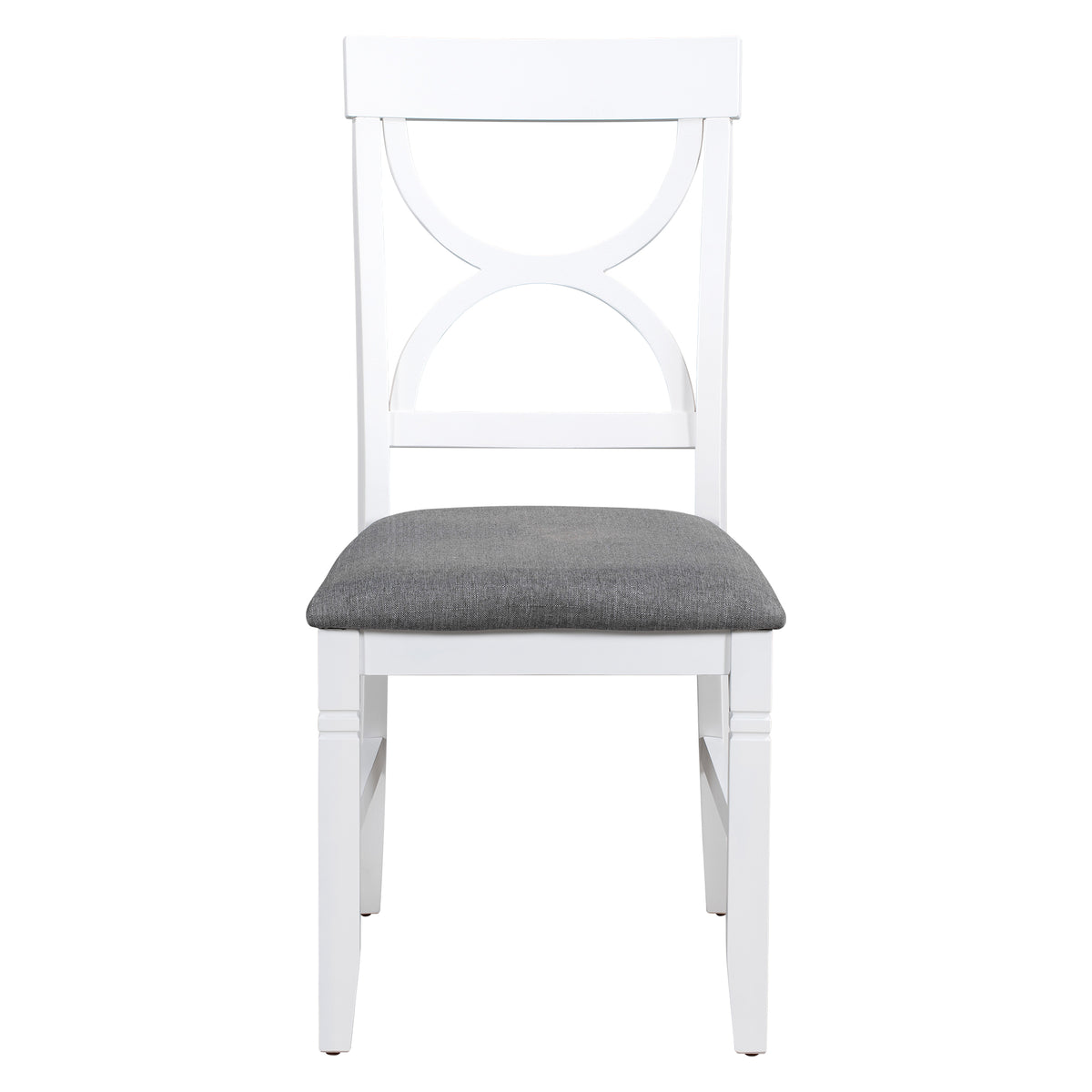 6-Piece Farmhouse Dining Set – Gray & White
