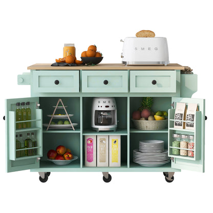 Kitchen Island Cart Mint Green