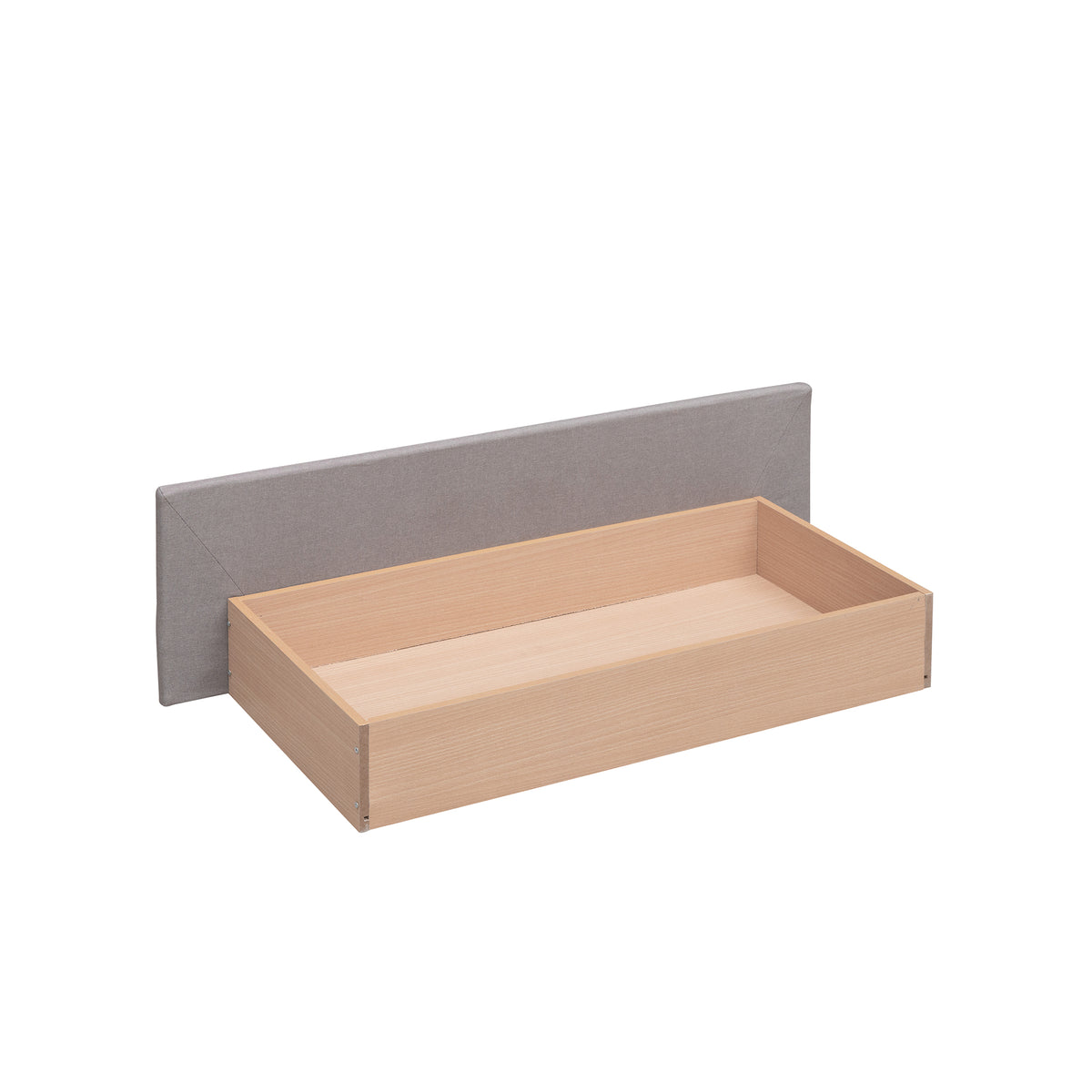 Upholstered Platform Bed Queen Light Gray