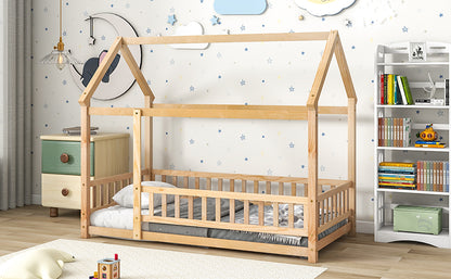 Twin Floor Bed White