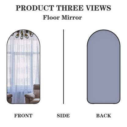 Oversized Full Body Mirror Black