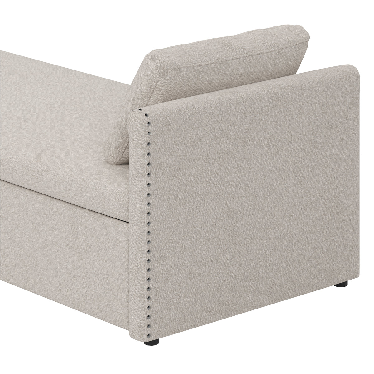 Linen Reclining Chaise Lounge – Beige