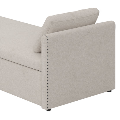 Linen Reclining Chaise Lounge – Beige