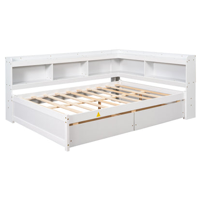 Full Storage Bed White