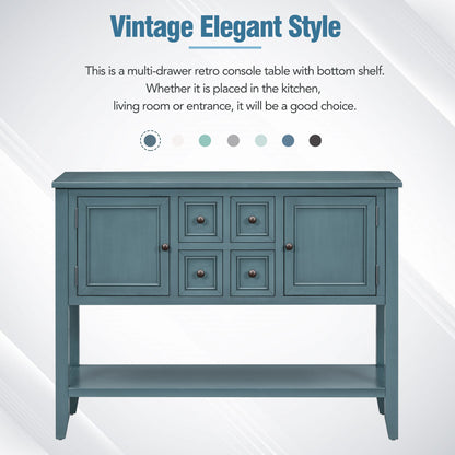 Cambridge Retro Console Desk – 4 Drawers