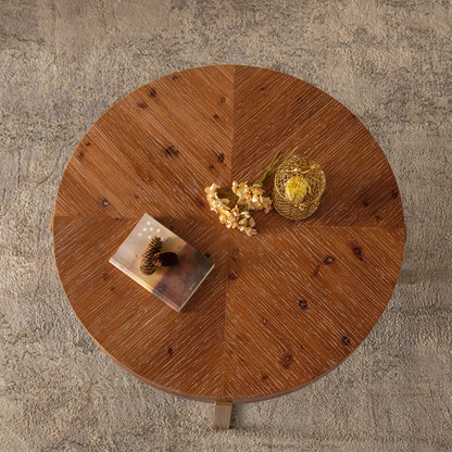 Retro Round Coffee Table Gold