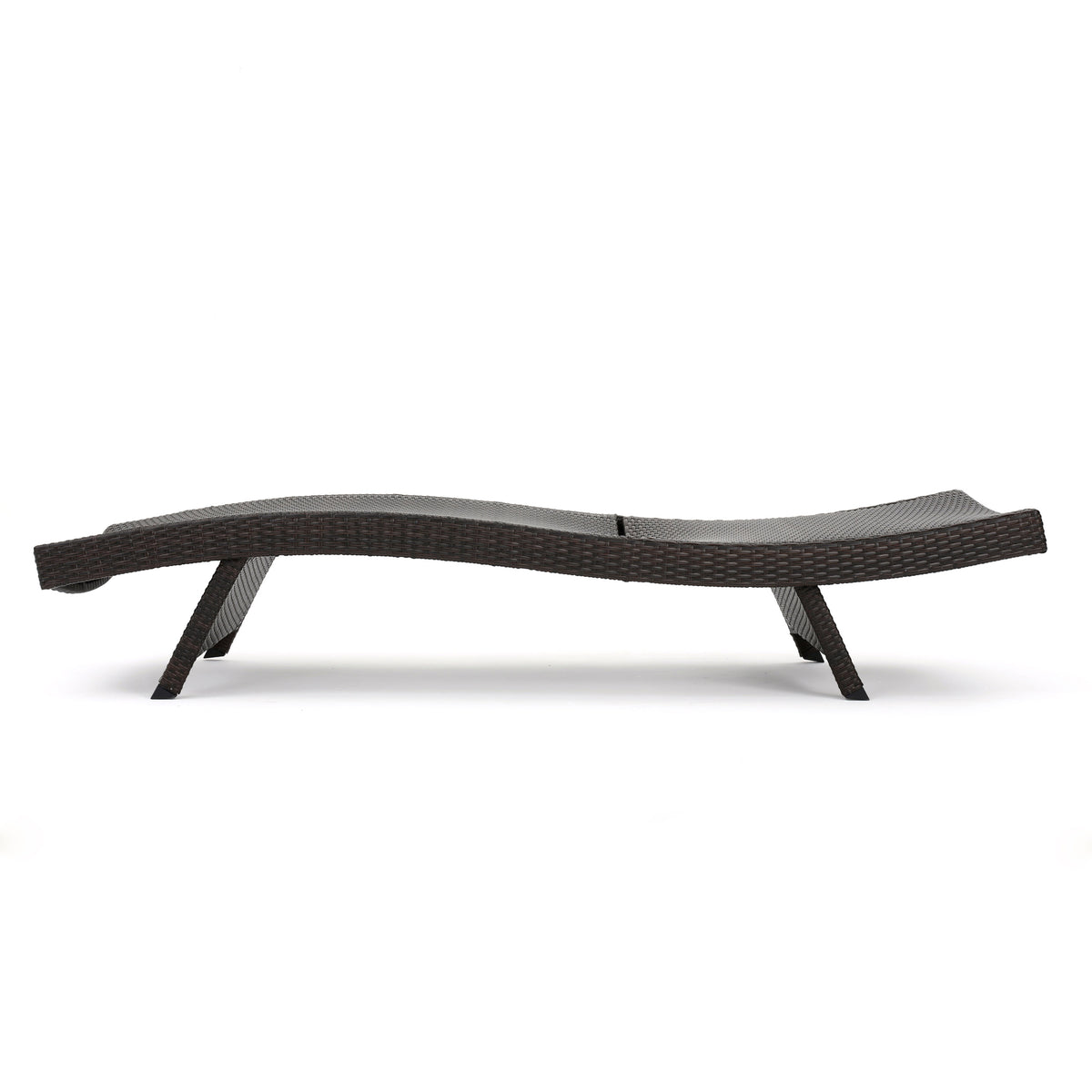Wicker Chaise Lounge Chair Gray