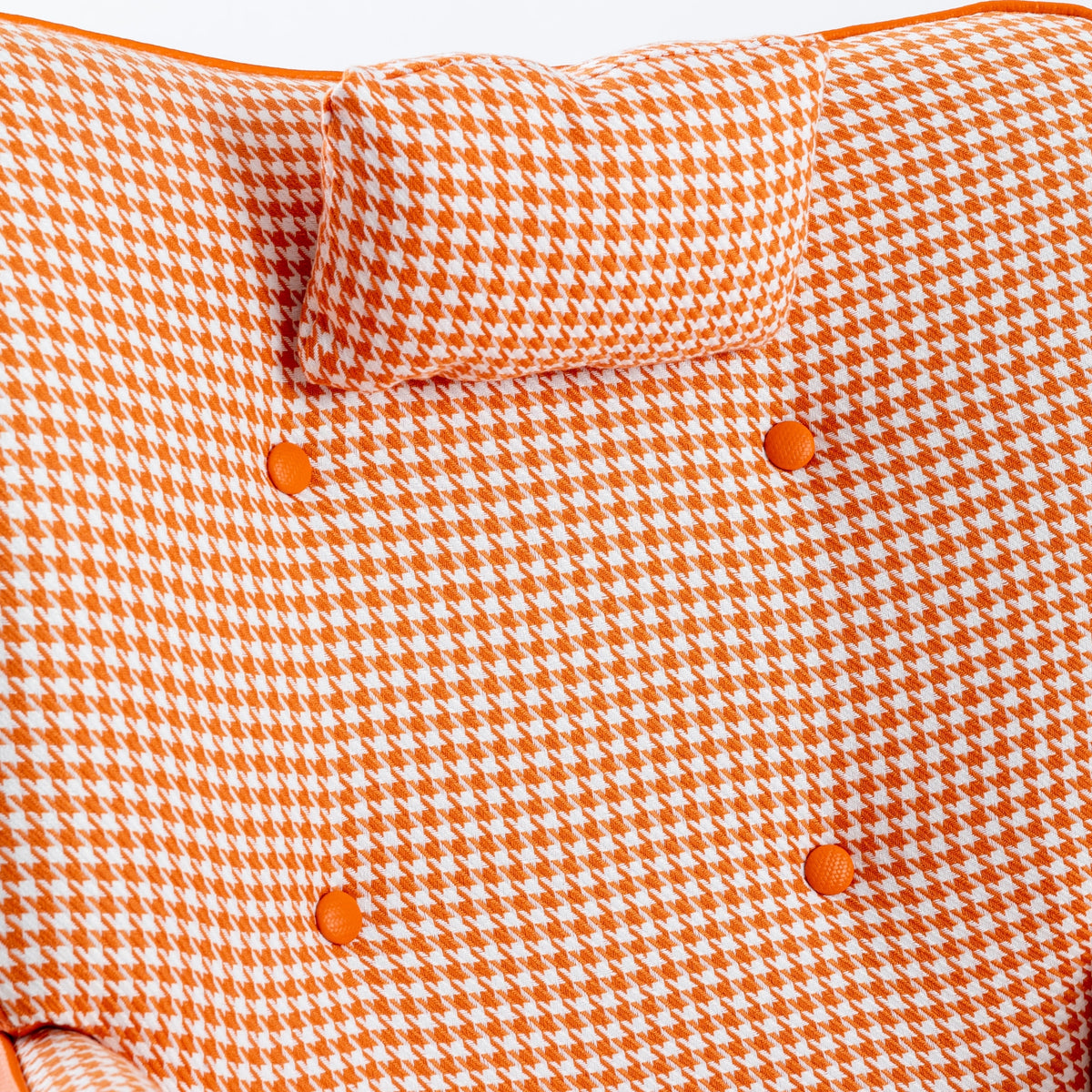 Houndstooth Rocking Chair – Orange Fabric