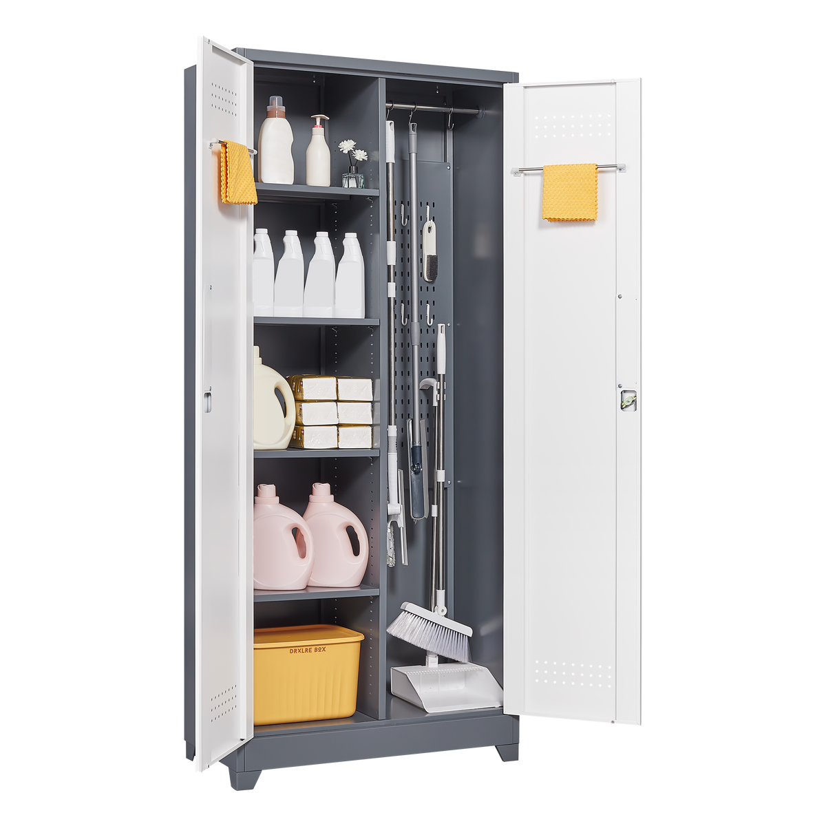 Industrial Metal Storage Cabinet with Lockable Doors